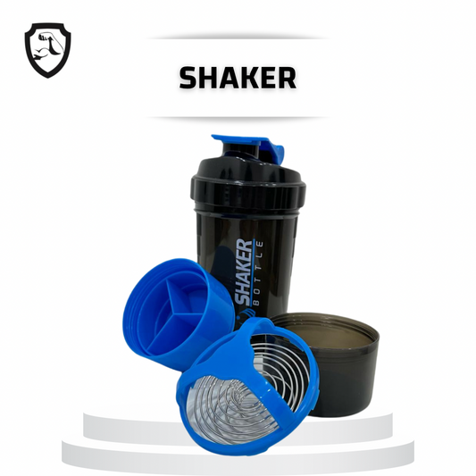 Protein shaker with multiple storage